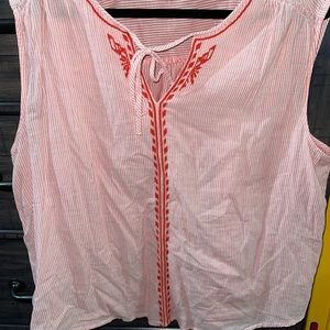 Banana Republic Striped Red Tank